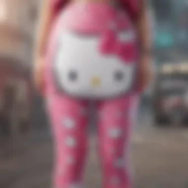 Diverse outfits featuring Hello Kitty leggings styled in various ways