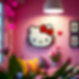 Charming Hello Kitty wall art in vibrant colors