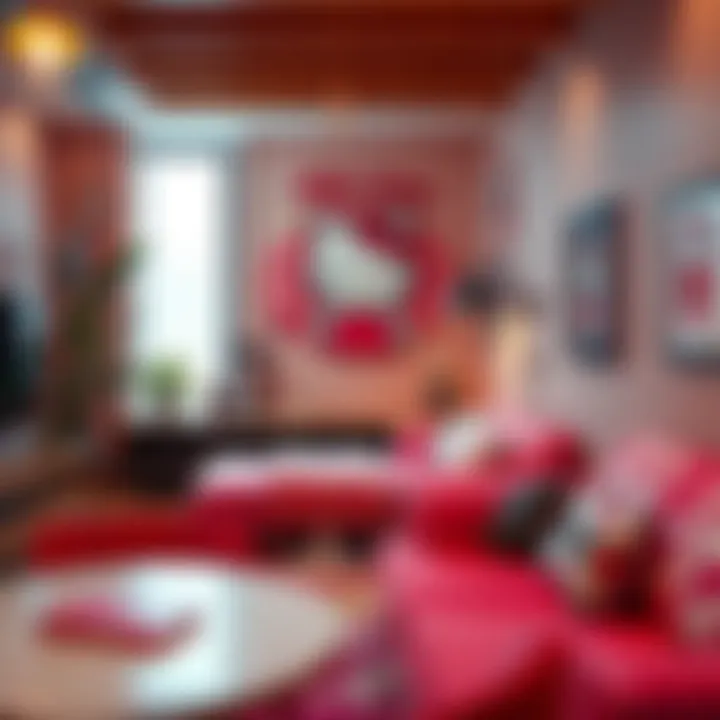 Creative use of Hello Kitty decor in modern interior