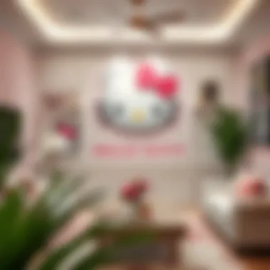 Elegant Hello Kitty themed room showcasing decor