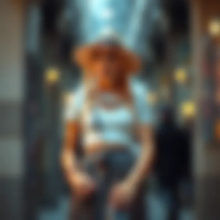 Accessories elegantly complementing a high waist long skirt and crop top