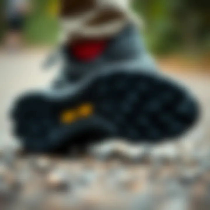 Traction Features of Water Shoes A detailed view of the outsole of a water shoe, highlighting traction features.