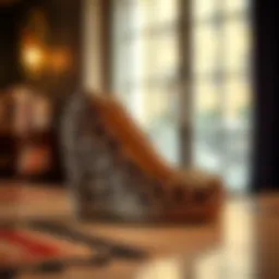 Chic leopard open toe wedges on a stylish surface