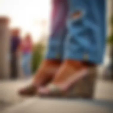 Comfortable leopard open toe wedges for casual wear