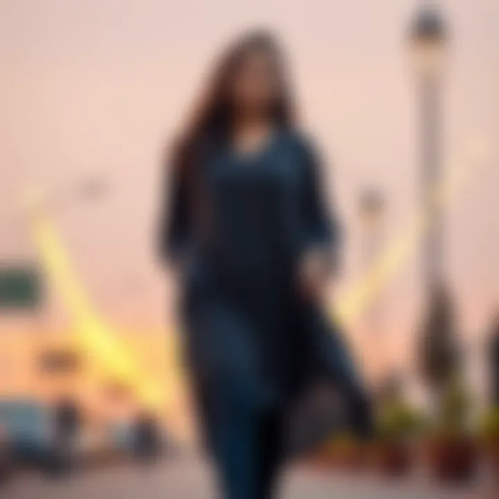 Comfortable and stylish long flowy top with unique design