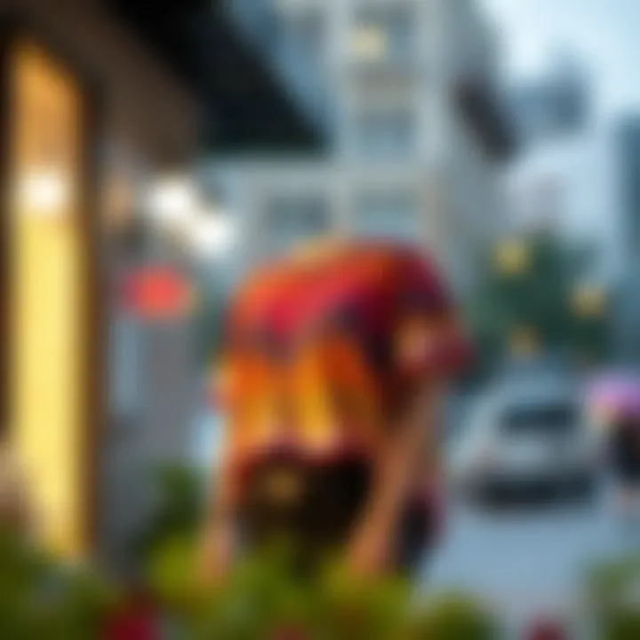 Vibrant patterned flowy top showcasing style versatility