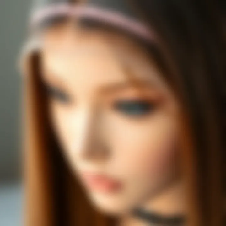 Close-up of lace front wig cap construction for durability