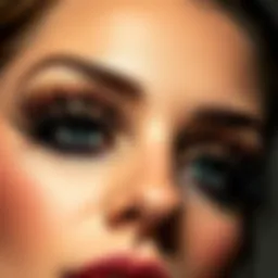 Luxurious mega volume false lashes showcasing dramatic length and fullness.