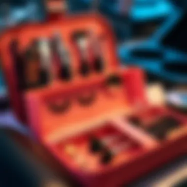 A beautifully organized lash maintenance kit with essential tools.