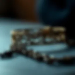 A close-up of a minimalist bracelet showcasing intricate design and craftsmanship