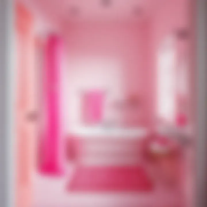 Color psychology of pink in bathroom decor