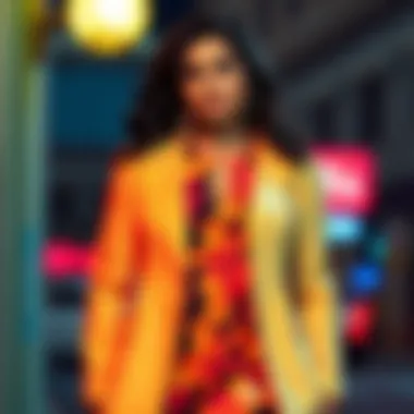 Chic plus size evening jacket paired with a vibrant dress