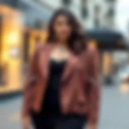 Stylish plus size evening jacket with elegant detailing