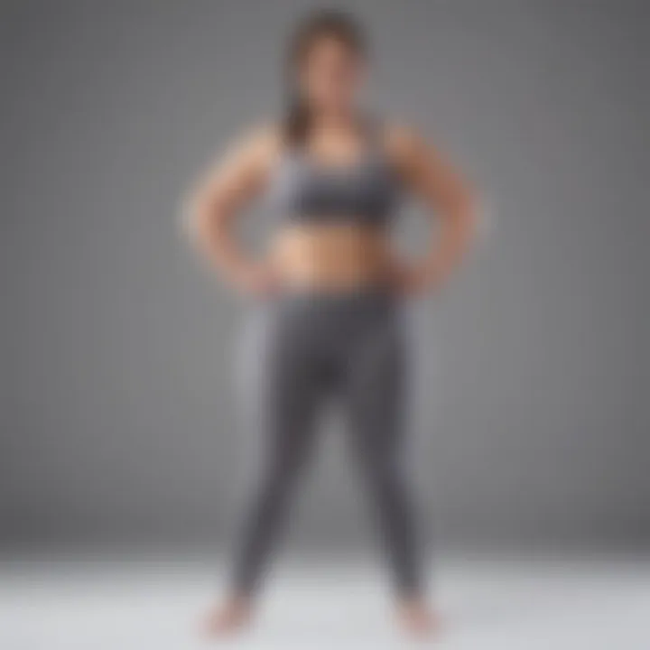 Athlete performing yoga wearing plus size yoga pants with side pockets