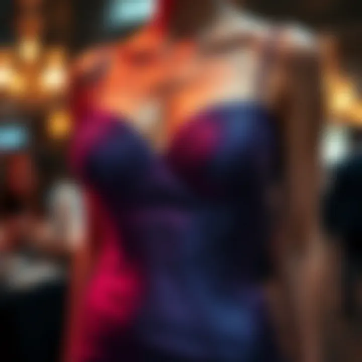 Elegant push up dress insert enhancing a silhouette