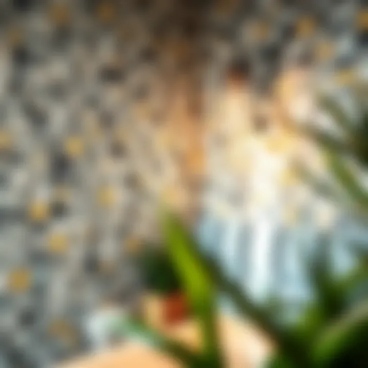 DIY installation of self-adhesive mosaic tiles on a wall