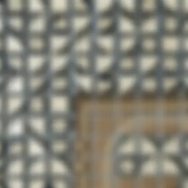 Close-up of intricate design in a self-adhesive mosaic tile