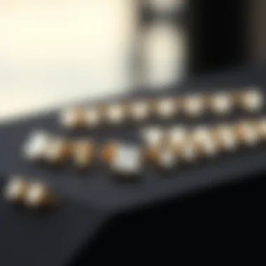 Elegant small cubic zirconia stud earrings on display