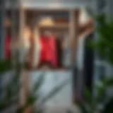 Elegant stackable clothing organizers in a modern closet