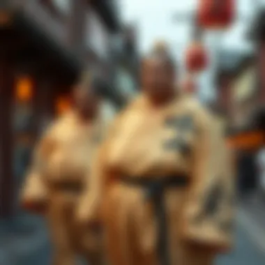 Modern interpretation of sumo suits influencing contemporary fashion