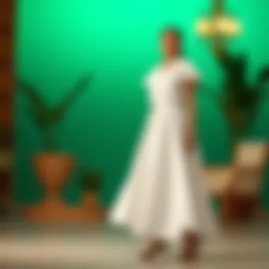 Chicos white skirt displayed elegantly on a model with a stylish background