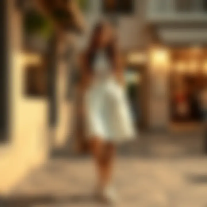 Stylish outfit ideas featuring the Chicos white skirt in various settings