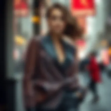 Elegant sheer jacket showcasing contemporary design