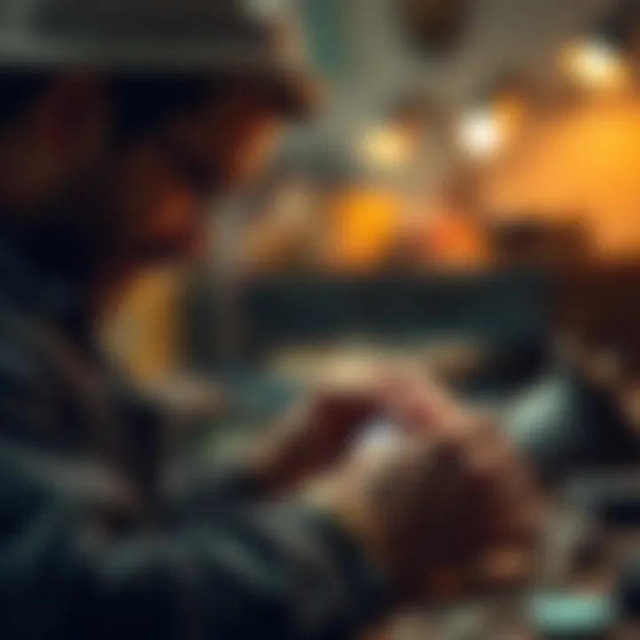 Craftsmanship Behind Moon Glow Creations Artisan carefully crafting a moon glow necklace with precision