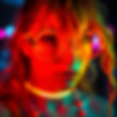 Neon Accessories A close-up of neon accessories enhancing party attire