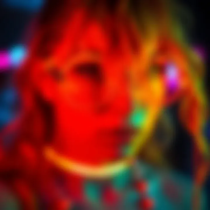 Neon Accessories A close-up of neon accessories enhancing party attire