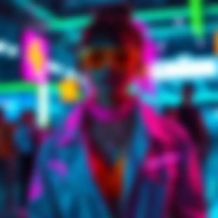 Neon Fashion Outfit Fashion-forward attire showcasing neon colors and bold accessories