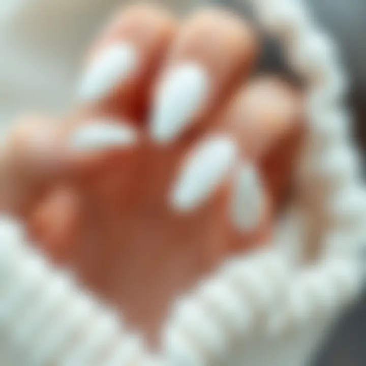 Trendy nail designs featuring sheer milky white gel polish