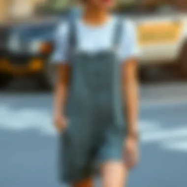 Versatile Outfit Ideas with Short Overalls Casual outfit transitions with short overalls