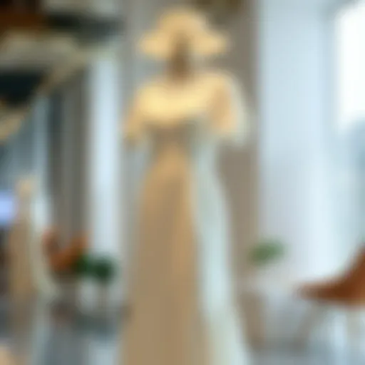 Elegant design of a size 30 white dress on display