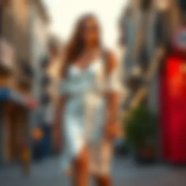 A confident individual expressing personal style in a size 30 white dress