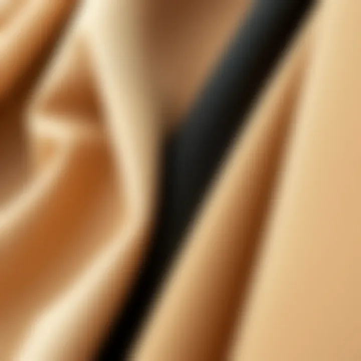 Close-up of fabric swatches highlighting the texture and quality of sustainable materials used in bodysuits.