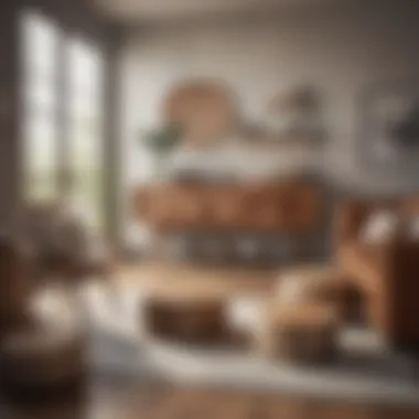 Chic Home Decor with Rustic Wood Rounds Rustic wood rounds displayed as part of a chic home decor arrangement