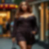 Elegant curvy romper displayed on a model