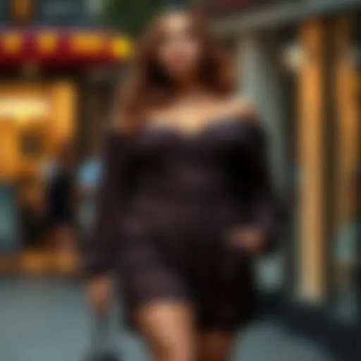 Elegant curvy romper displayed on a model