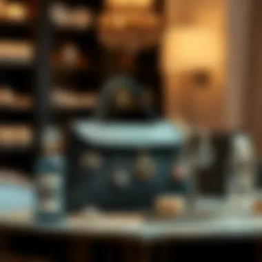 Elegant jewelry holder bag displayed in a chic setting