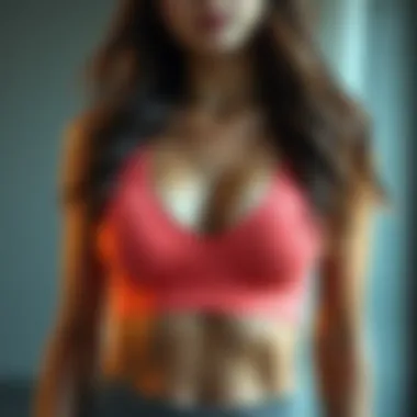 A stylish activewear ensemble featuring a fast drying bra.