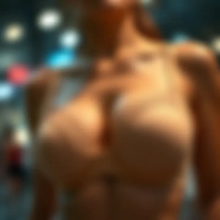 Illustration of the structural benefits of a push-up bra