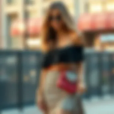 Modern Chic: Accessorizing the Garter Belt Skirt Stylish garter belt skirt paired with contemporary accessories