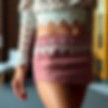 Elegance in Lace: The Garter Belt Skirt Elegant garter belt skirt showcasing intricate lace details