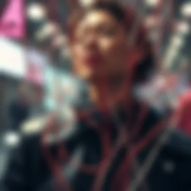 A conceptual illustration of identity and branding, intertwining threads representing personal style and societal values.