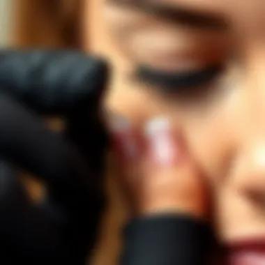 Close-Up of Nail Patches Application