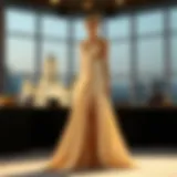 A stunning long dress showcasing contemporary design elements.