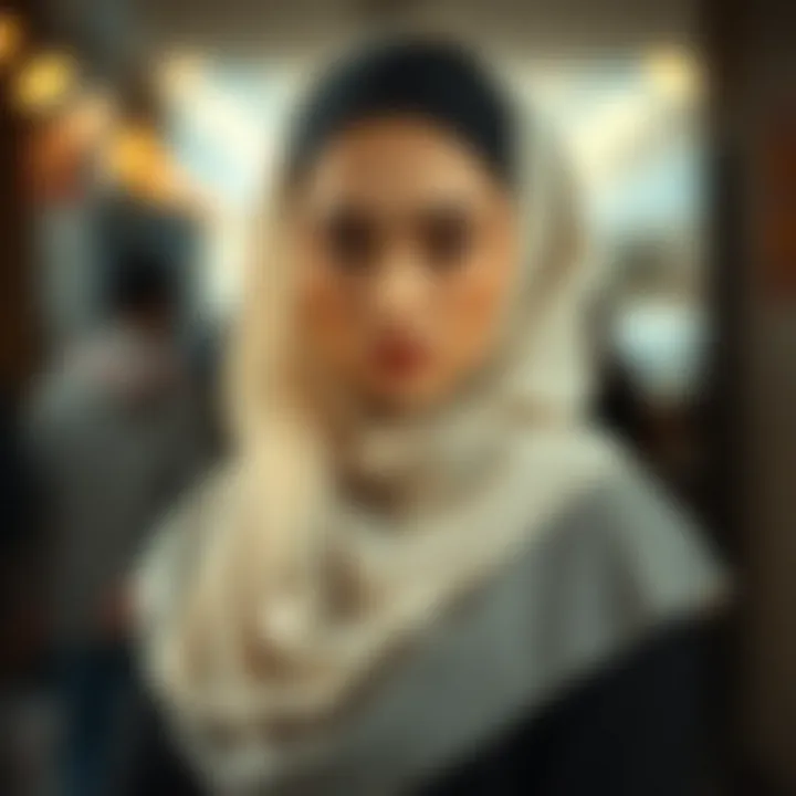 Stylish layering techniques with chiffon hijabs