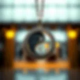 Artistic representation of a yin yang necklace design