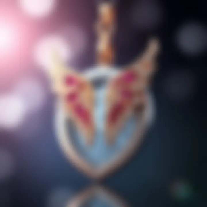 Gemstone Adorned Angel Wings Locket Beautifully designed angel wings locket with gemstones.